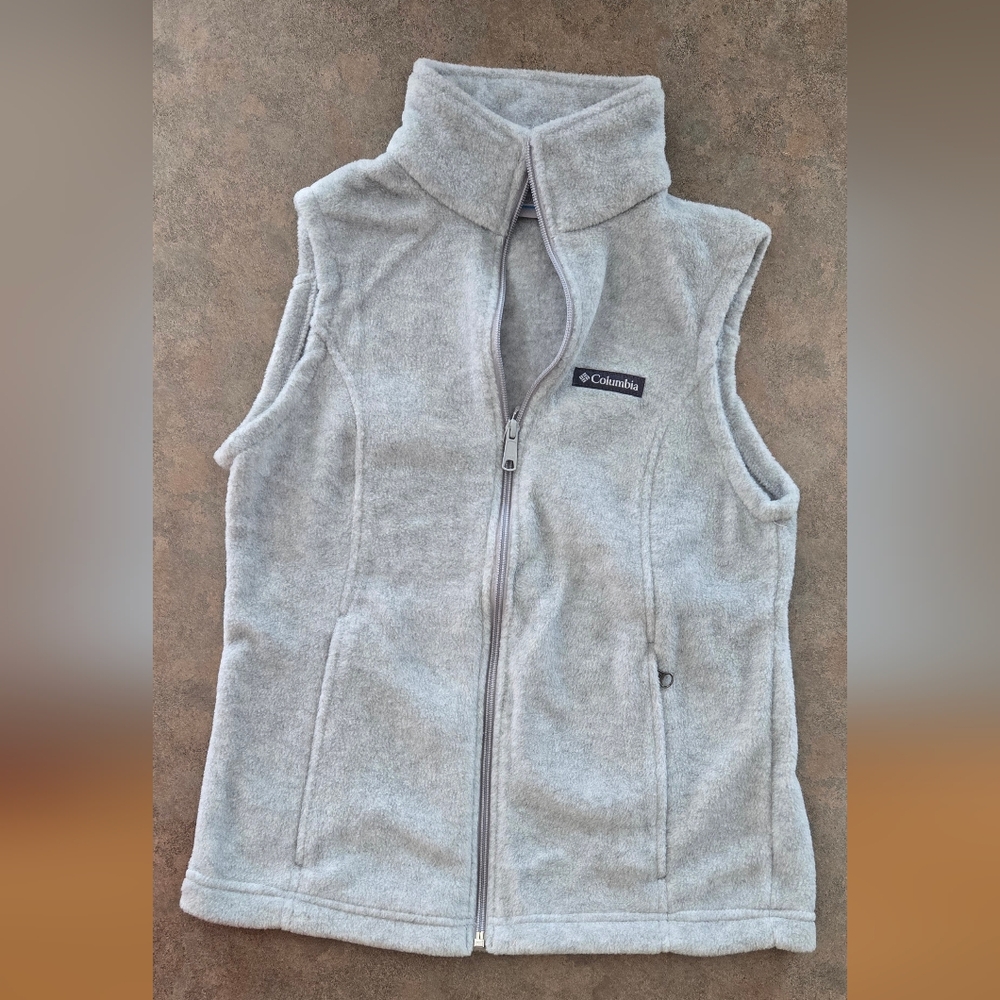 Columbia Womens Light Gray Fleece Vest
